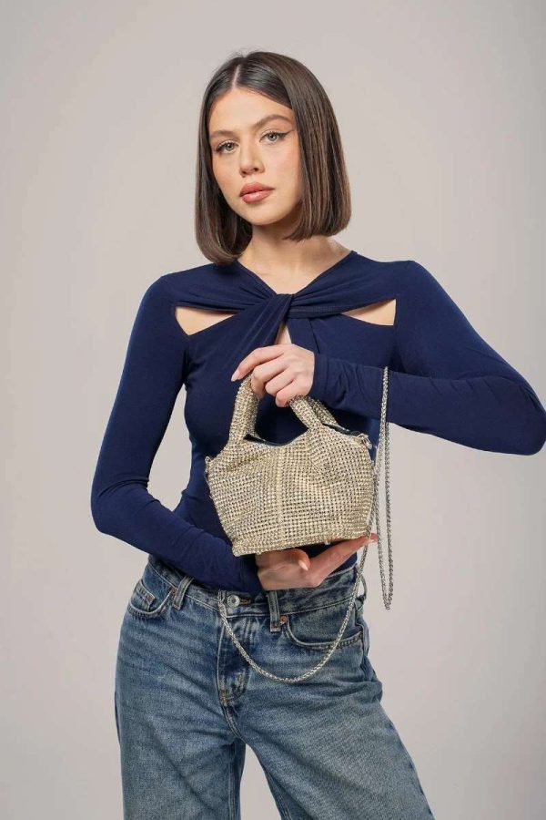 ÇÇS-17759  Taş İşlemeli El Çantası